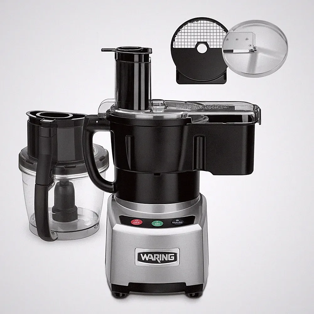 Waring Commercial WFP16SCD 4 Quart Continuous Feed Food Processor, 2 HP Motor...