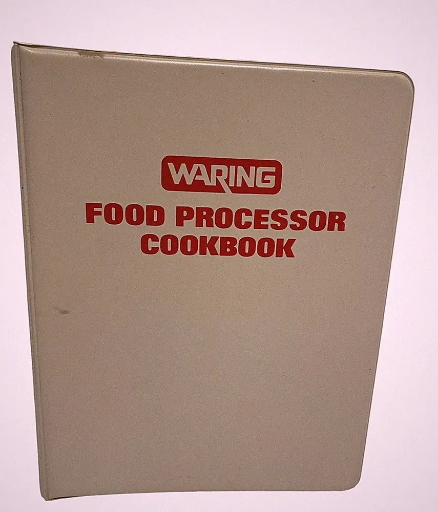 Waring Food Processor Instructions Manual Recipes Vintage Book Binder