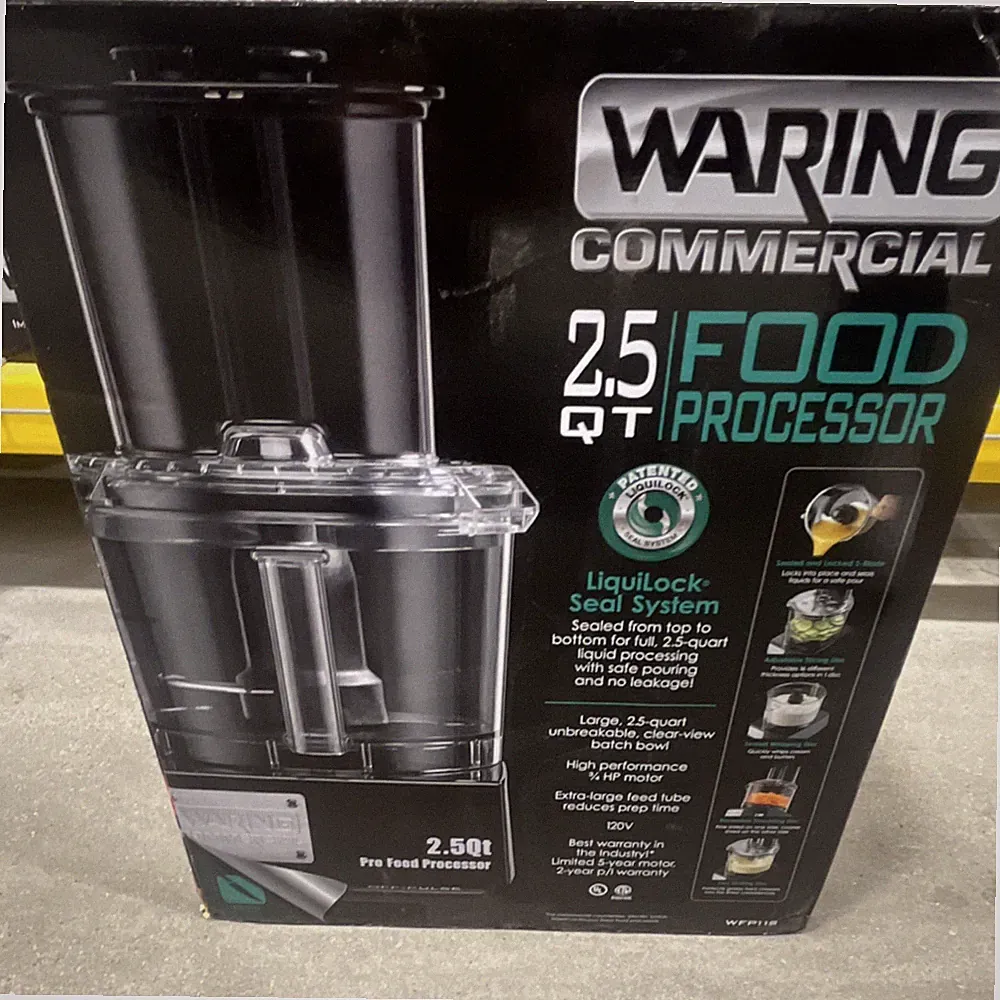 Waring WFP11S 2.5 Qt Batch Bowl Food Processor LiquiLock Seal System