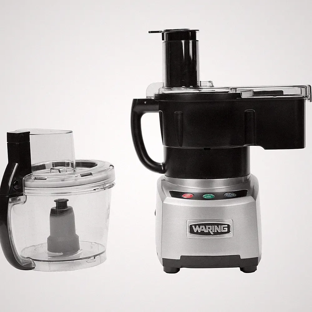 Waring WFP16SCD Dice Combination Food Processor with 4 Qt. Clear Bowl, Continuou