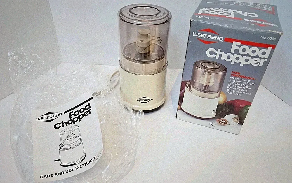 West Bend 6501 High Performance Food Chopper Processor Grinder 1987 NEW NOS