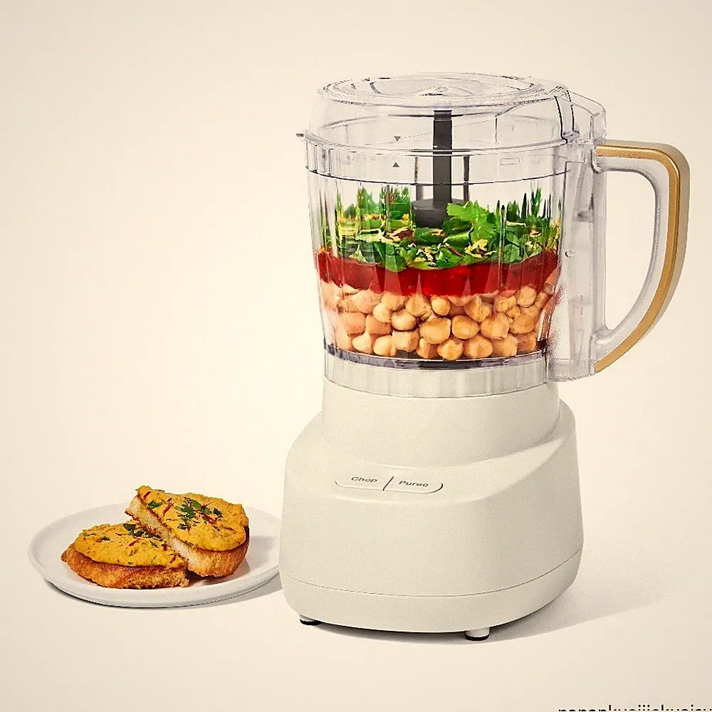 White 3-Cup Electric Food Chopper Mini Meat Vegetable Processor Kitchen