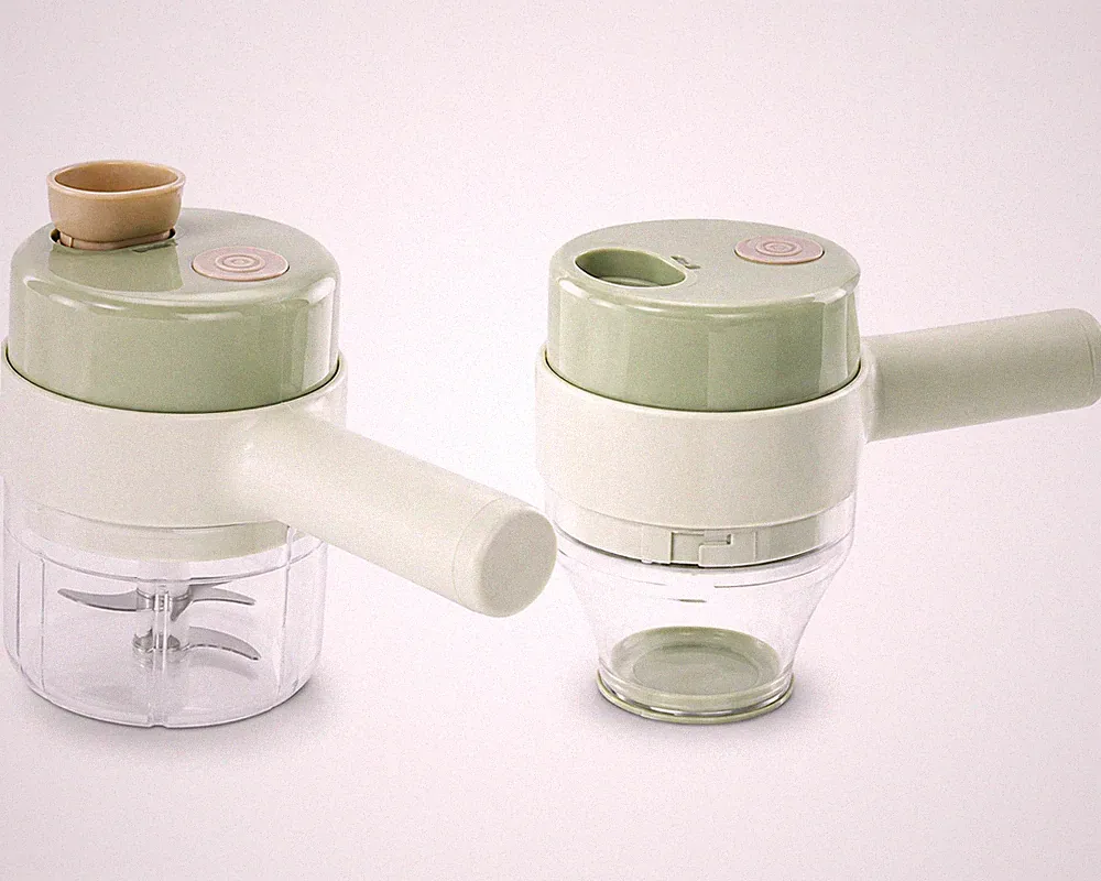 Wireless Electric Vegetable Chopper 4-in-1 Food Processor Garlic Cutter Slicer