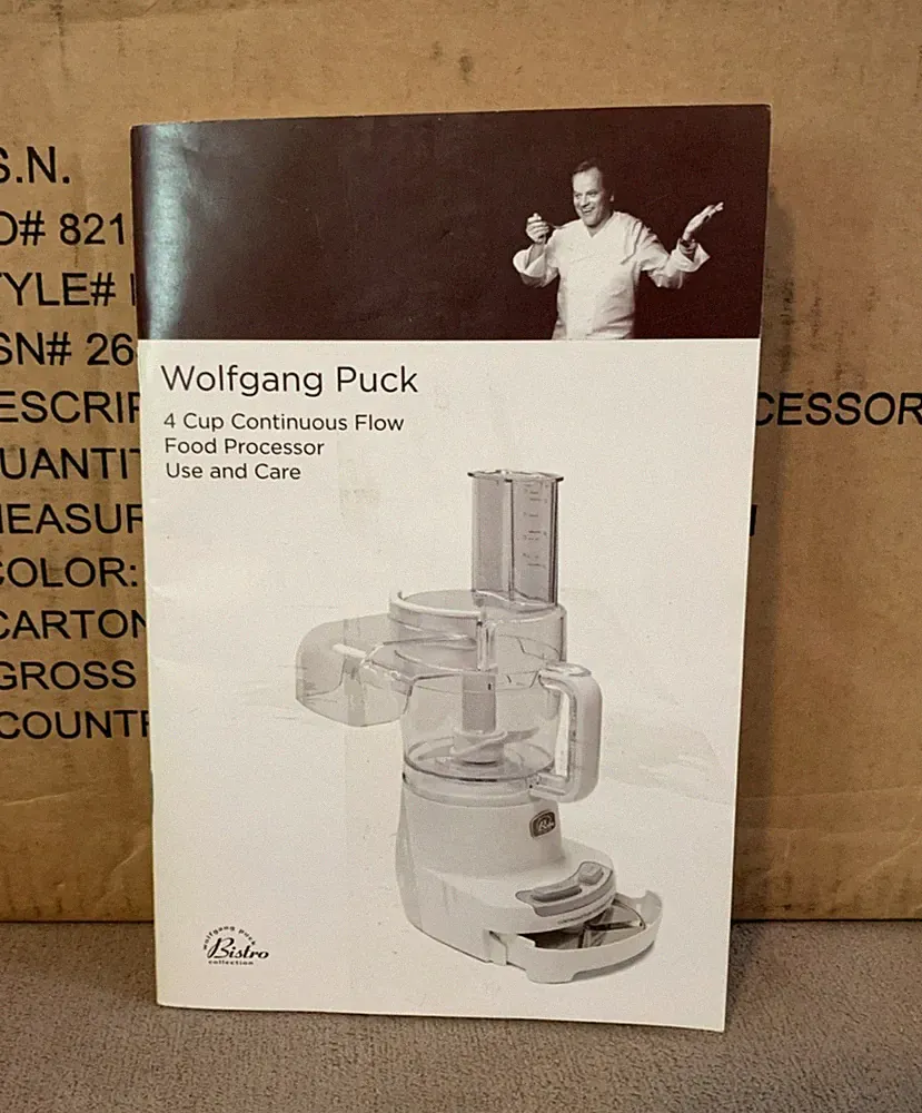 Wolfgang Puck 4 Cup Food Processor Bistro Collection Red Model BFPR0035CF