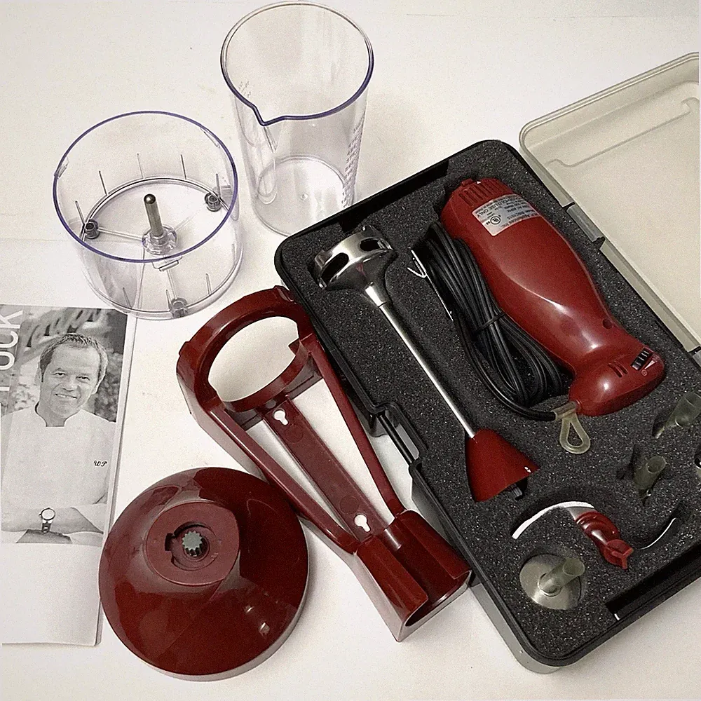 WOLFGANG PUCK BISTRO COLLECTION BIBC 1015-611 RED IMMERSION BLENDER / CHOPPER