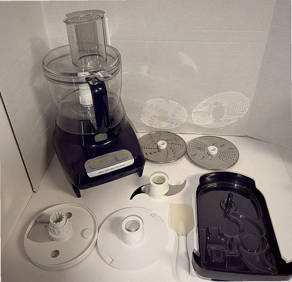 Wolfgang Puck Bistro Collection Food Processor BFPR0015 Tested W Blades Burgundy