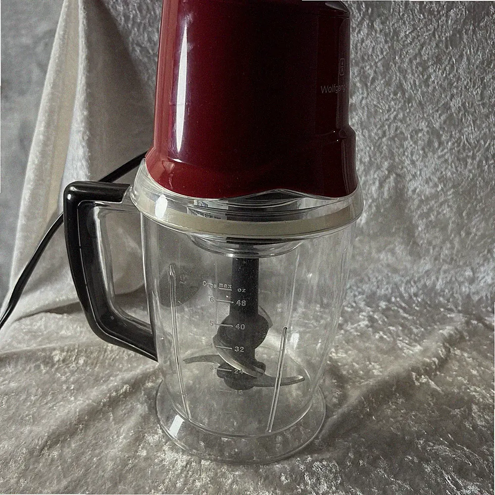 Wolfgang Puck Red Food Chopper Electric Processor 400W 6 Cups 48 Oz BQBCOO10